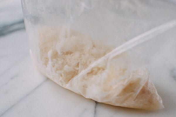 Bag of frozen rice, by thewoksoflife.com
