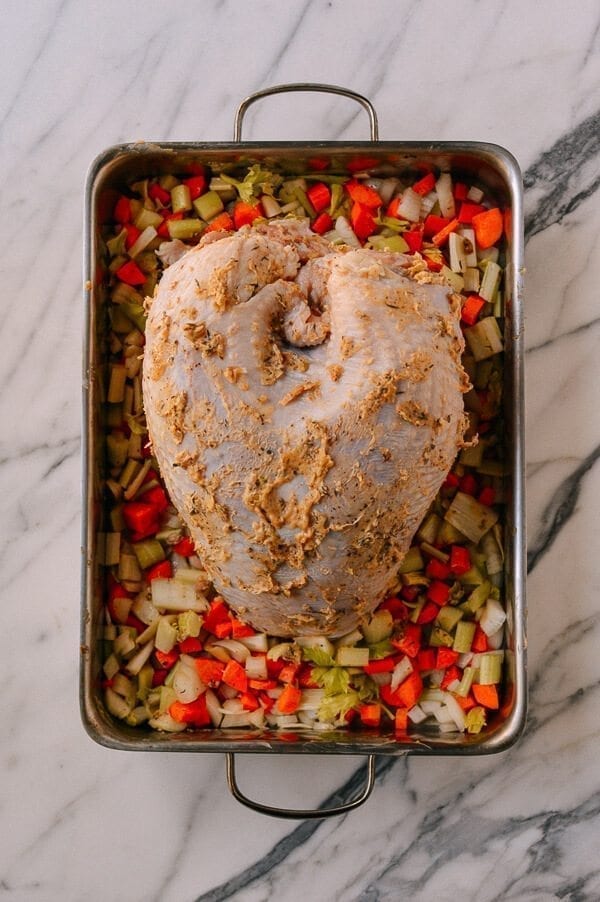 Herb Roasted Turkey Breast with Stovetop Stuffing, by thewoksoflife.com