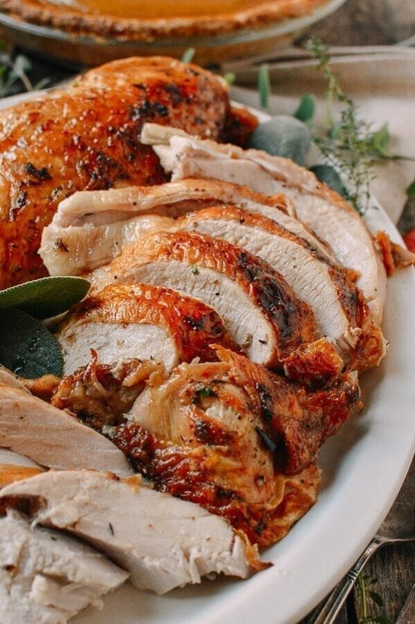 Tops Turkey Herb Roasted Turkey Breast with Stovetop Stuffing - The Woks of Life