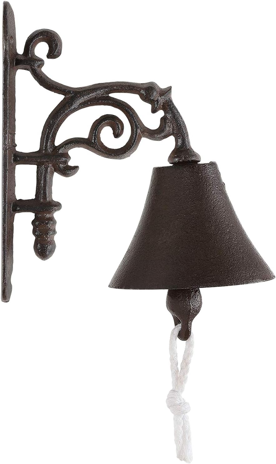 Cast iron dinner bell with ornate sconce