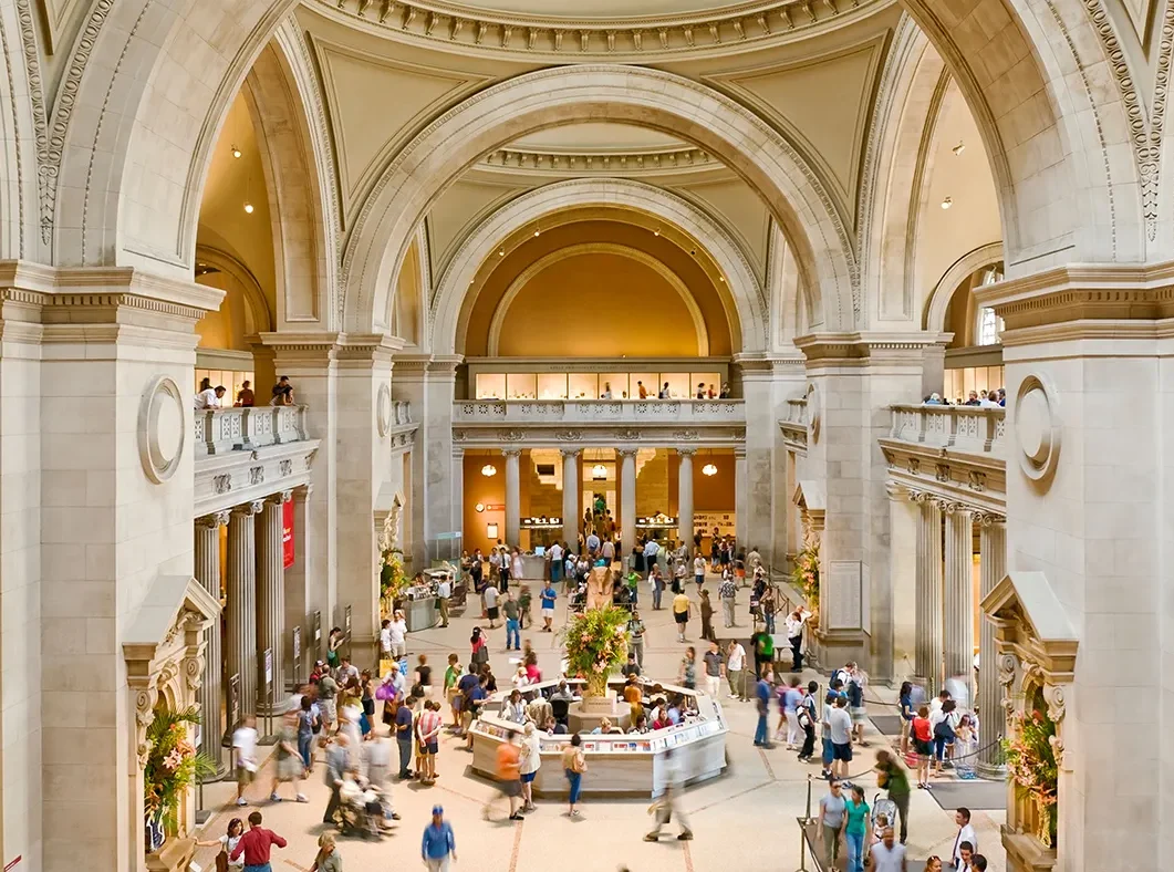 the entrance hall of the Metropolitan Museum of Art in New York City 