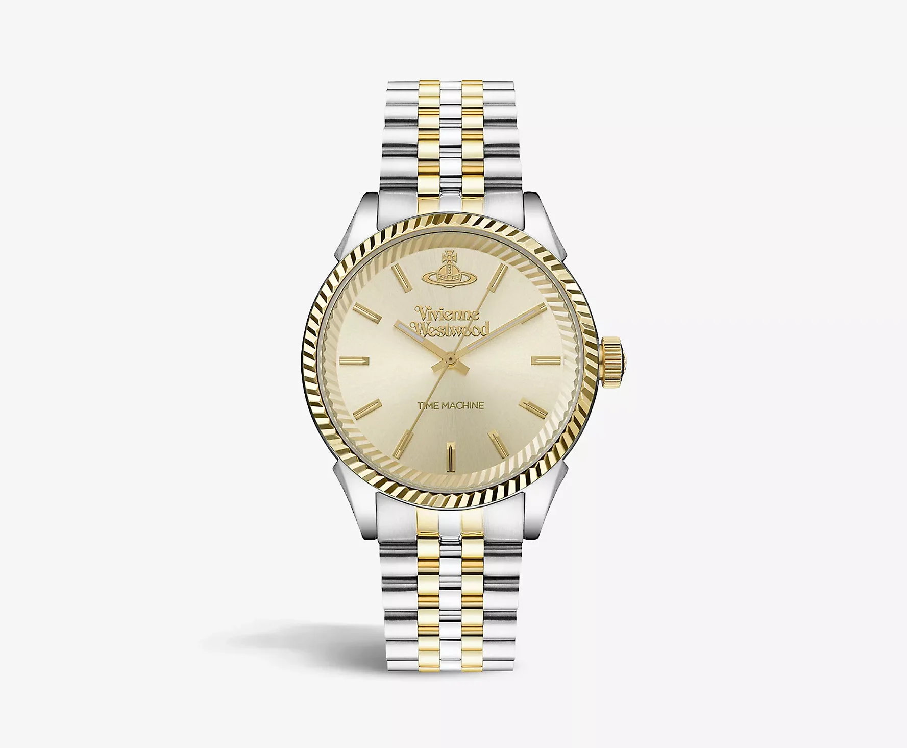 Two-tone silver and gold Vivienne Westwood watch with jubilee bracelet 