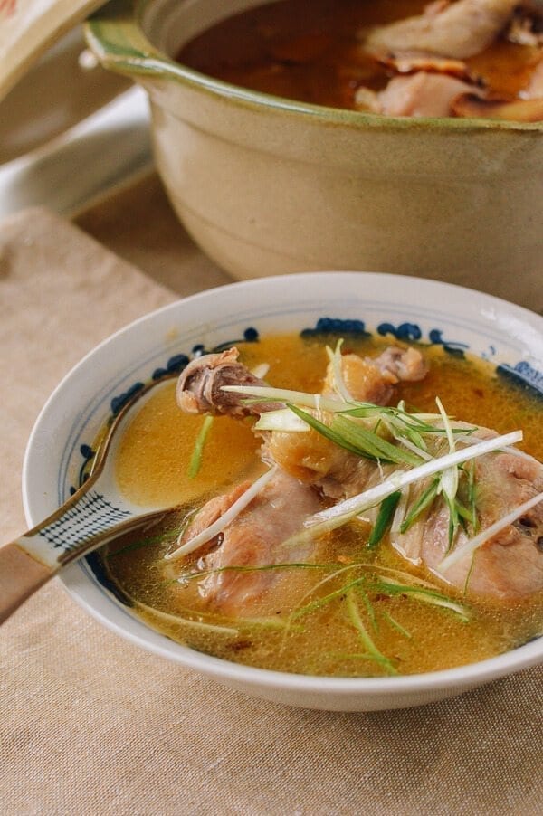 Taiwanese Sesame Oil Chicken Soup, by thewoksoflife.com