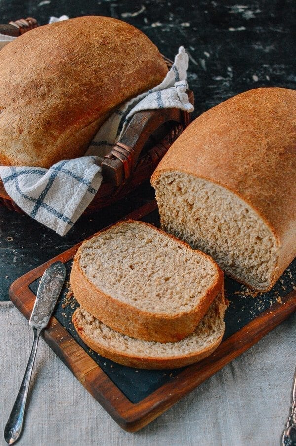 Perfect Whole Wheat Bread, by thewoksoflife.com