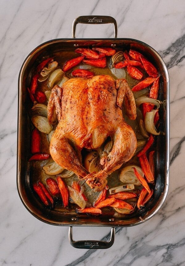 A 2-Part Recipe: Roast Chicken & Stock, by thewoksoflife.com