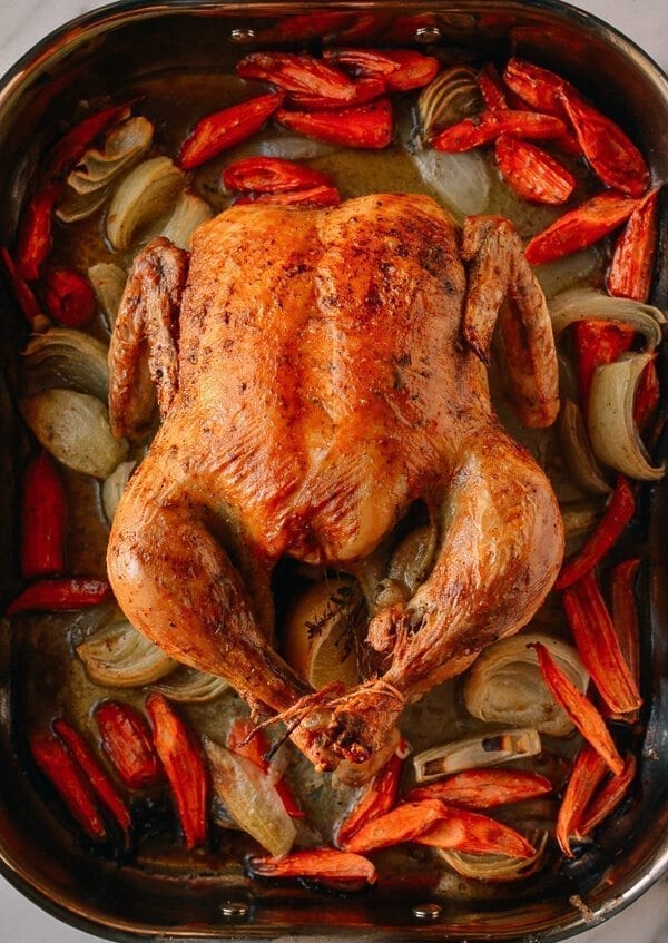 A 2-Part Recipe: Roast Chicken & Stock, by thewoksoflife.com