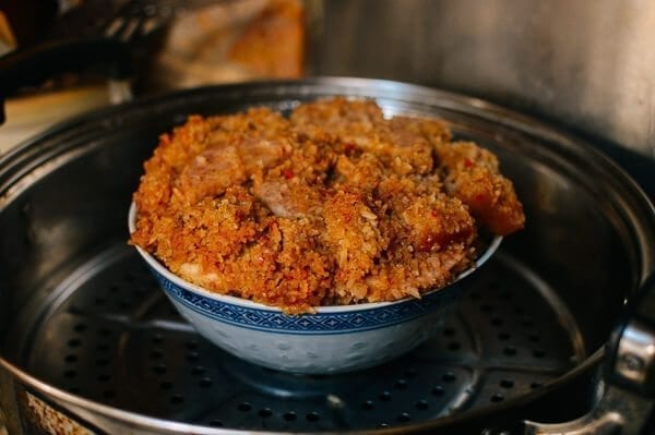 Steamed Pork with Rice Powder, by thewoksoflife.com