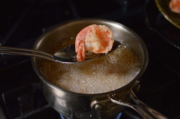 frying shrimp for Walnut Shrimp, by thewoksoflife.com