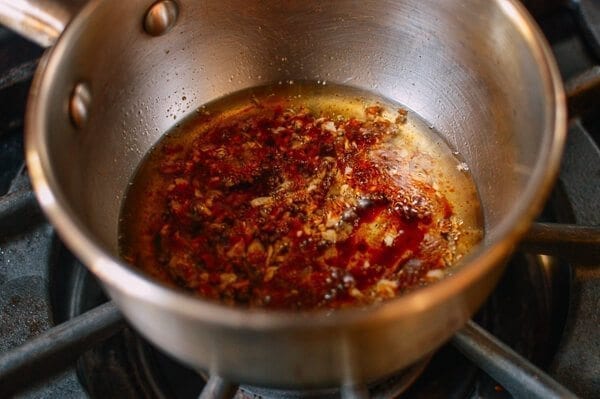 Enoki Mushrooms with Garlic & Scallion Sauce, by thewoksoflife.com