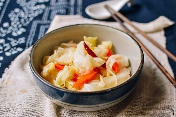 Asian Pickled Cabbage, by thewoksoflife.com