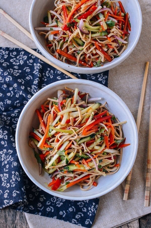 Chinese Vegan Recipes - Chinese Tofu Salad, by thewoksoflife.com