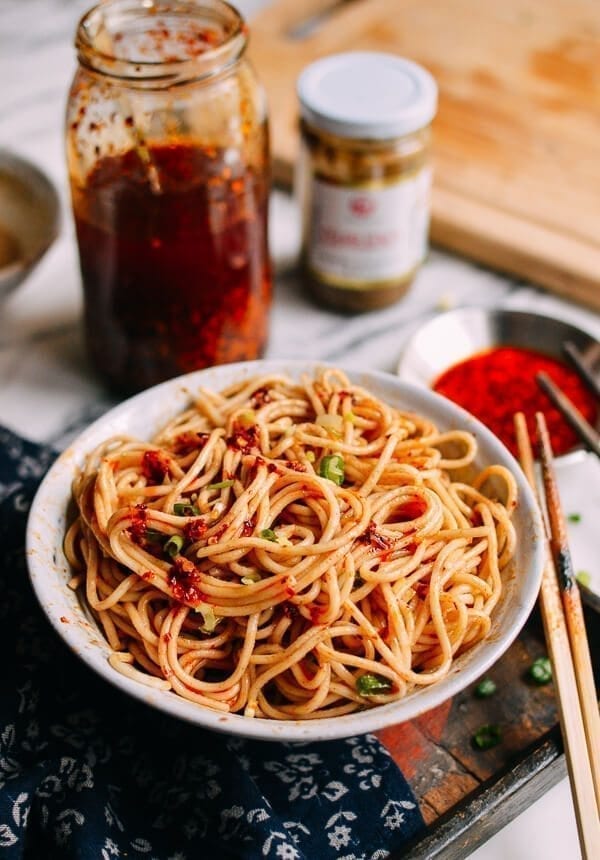 Chinese Vegan Recipes - 10-Minute Sesame Noodles Recipe (Ma Jiang Mian), by thewoksoflife.com