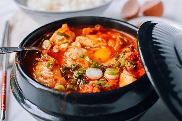 Soondubu Jigae (Korean Soft Tofu Stew), by thewoksoflife.com