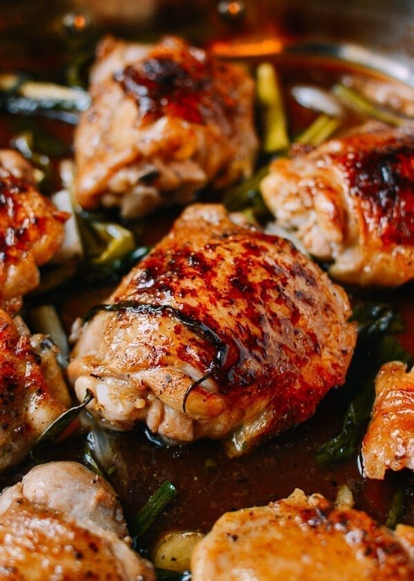 One-Pan Roasted Chicken in Oyster Sauce, by thewoksoflife.com