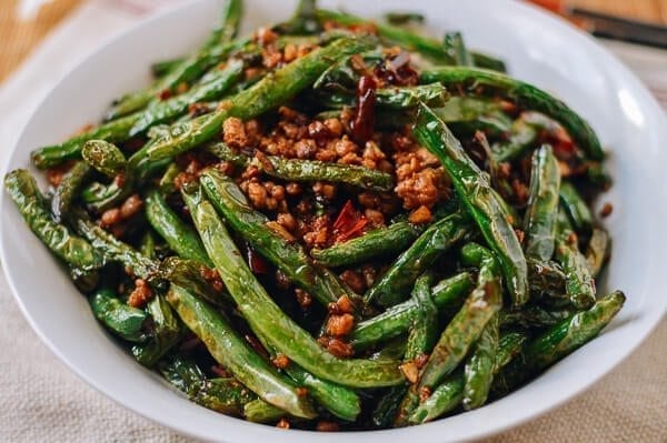 Restaurant-style Sichuan Dry Fried String Beans, by thewoksoflife.com