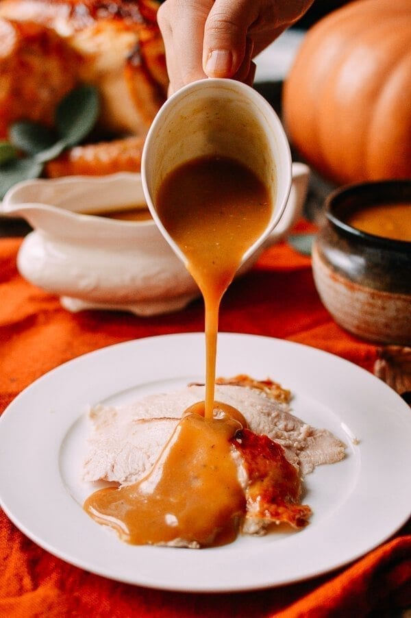 Perfect Turkey Gravy Recipe, by thewoksoflife.com