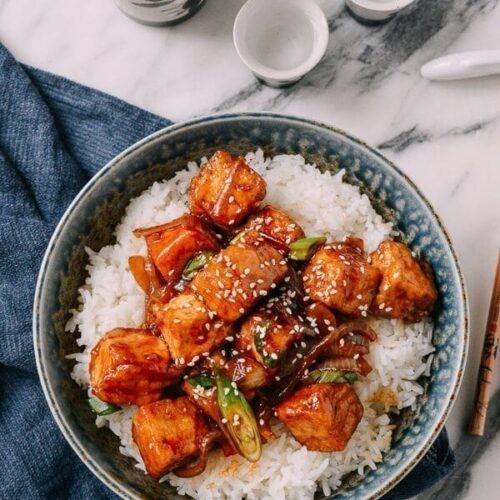 Teriyaki Tofu Rice Bowl Recipe - The Woks of Life