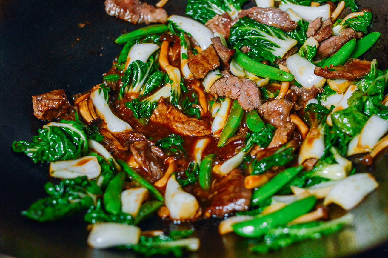 Chinese beef stir-fry recipe with vegetables