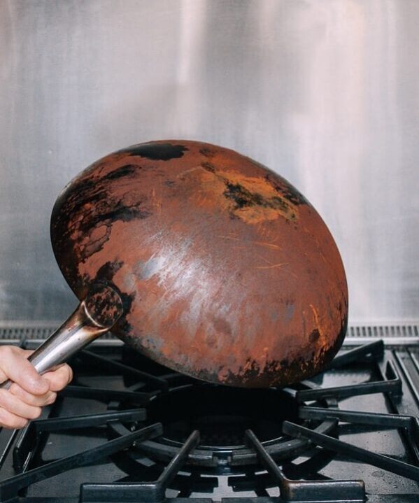 Rust on bottom of wok