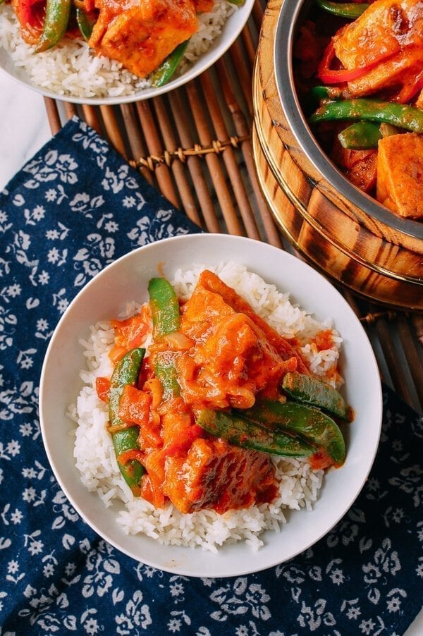 Red Curry Tofu, by thewoksoflife.com