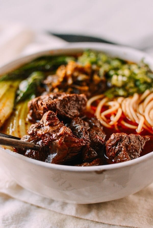 Taiwanese Beef Noodle Soup (Instant Pot), by thewoksoflife.com