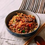 One Pot Rice Cooker Rice with Dace Fish, by thewoksoflife.com