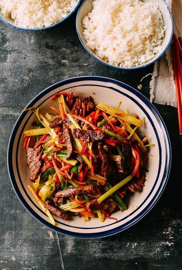 Dry Fried Sichuan Beef, by thewoksoflife.com