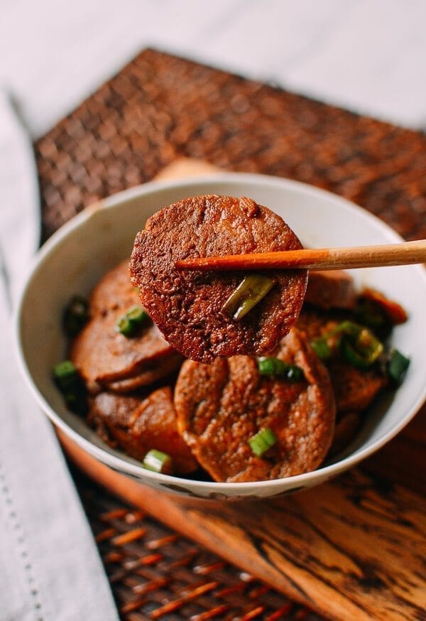 Braised Chinese Vegan Chicken, by thewoksoflife.com