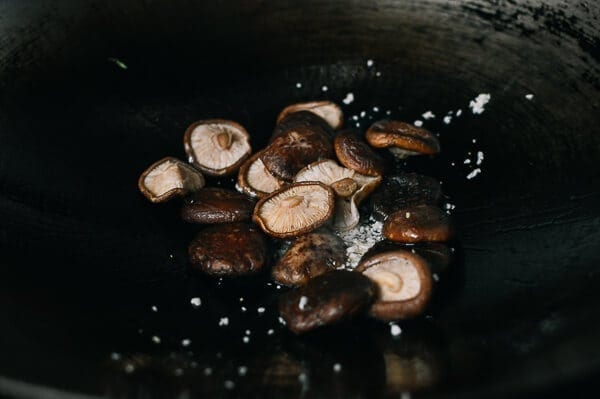 Braised Chinese Mushrooms with Bok Choy, by thewoksoflife.com