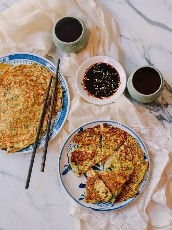 Chinese Zucchini Pancakes, by thewoksoflife.com