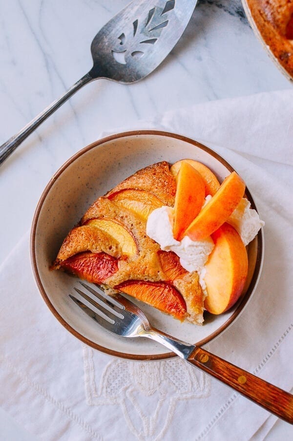 Peach Cake, by thewoksoflife.com