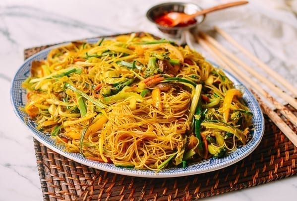 Vegetarian Singapore Noodles, by thewoksoflife.com