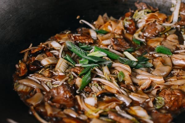 Saucy Beef Chow Ho Fun Noodles, by thewoksoflife.com