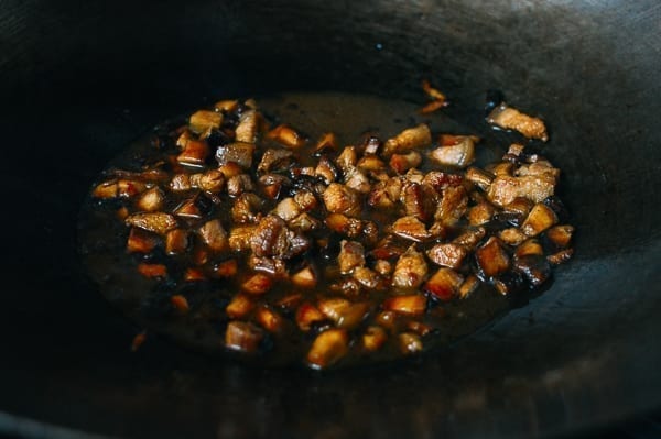 Easy Pork Belly & Mushroom Rice Bowl, by thewoksoflife.com