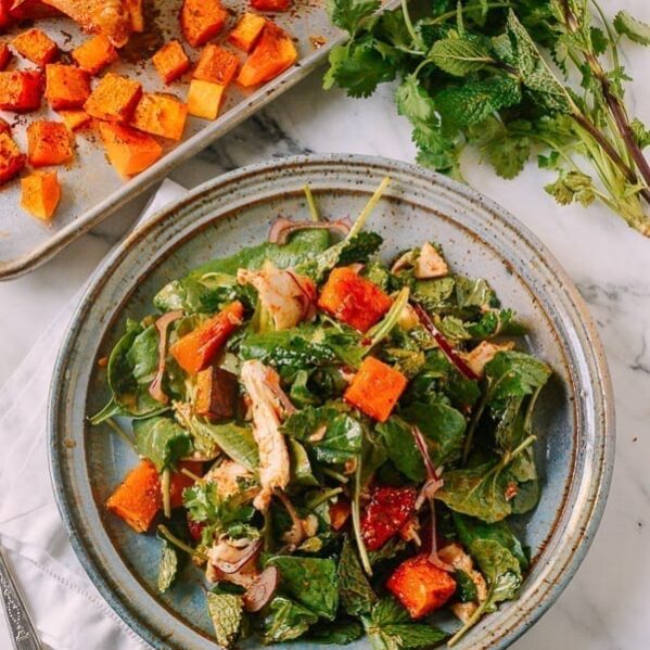 Thai Chicken Salad with Red Curry Butternut Squash