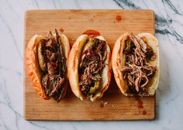 Philly Pork Sandwiches, by thewoksoflife.com