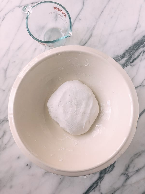 smooth uncooked dough for Savory Tang Yuan, by thewoksoflife.com