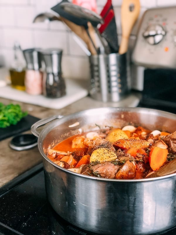 Winter Lamb Stew with Spicy Sausage, by thewoksoflife.com