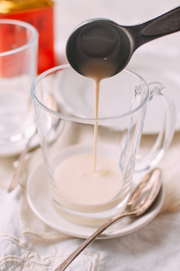Hong Kong Milk Tea with condensed milk, by thewoksoflife.com