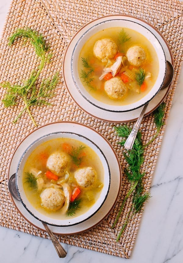 Classic Matzo Ball Soup Recipe: Fluffy OR Chewy - The Woks of Life