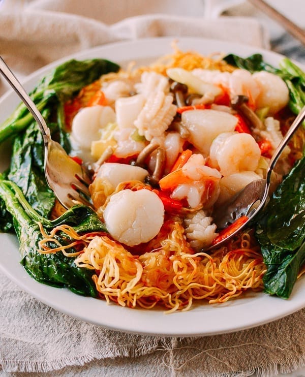 Seafood Pan-fried Noodles, thewoksoflife.com