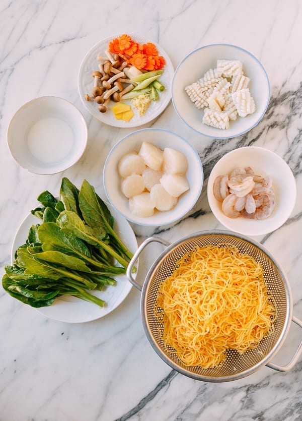Ingredients for Seafood Pan-Fried Noodles, thewoksoflife.com