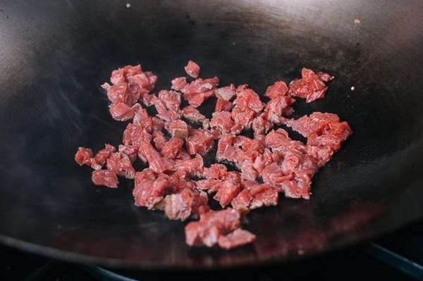 Searing beef for fried rice, thewoksoflife.com