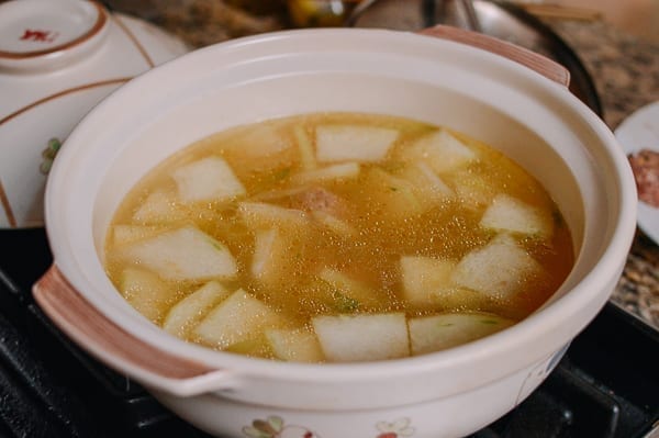 Boiling winter melon soup, thewoksoflife.com
