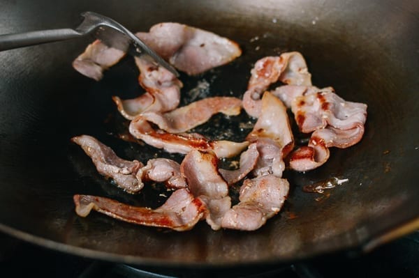 Bacon in a wok, thewoksoflife.com