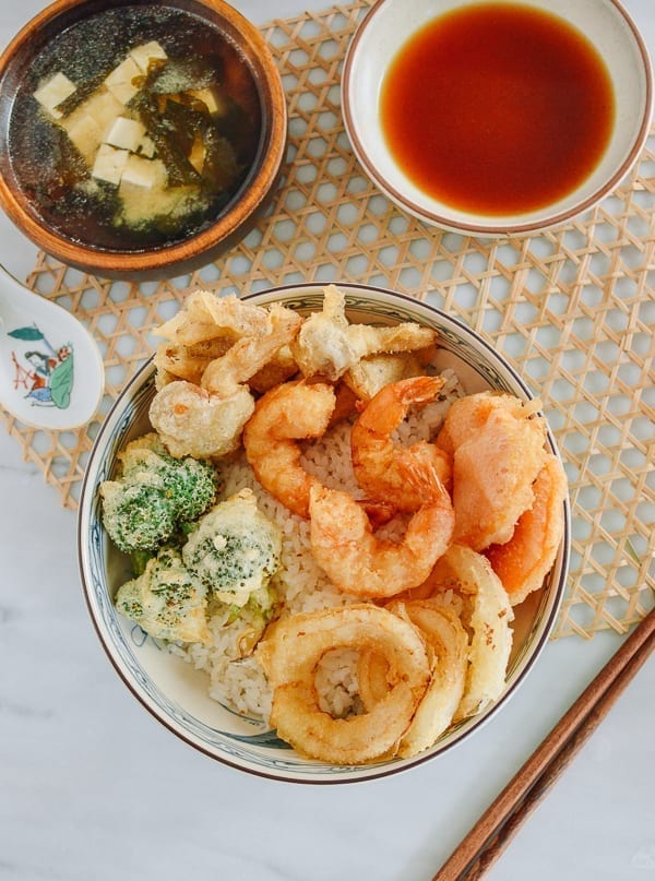 Shrimp & Vegetable Tempura Donburi, thewoksoflife.com
