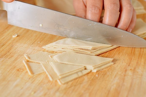 Slicing Tofu Sheets, thewoksoflife.com