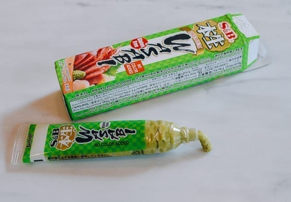 Tube of wasabi horseradish paste, thewoksoflife.com