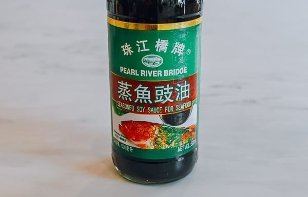 Pearl River Bridge Seasoned Soy Sauce fo Seafood label, thewoksoflife.com