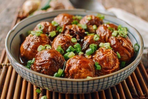 Chinese stuffed fried gluten balls, thewoksoflife.com